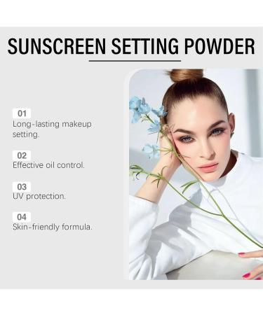 G n rique Sunscreen Setting Powder 8g Mineral Brush Face Powder Natural Makeup Finish Long-Lasting Oil Control Breathable Sunblock Women Beach Travel Use - Buy Online on GoSupps.com