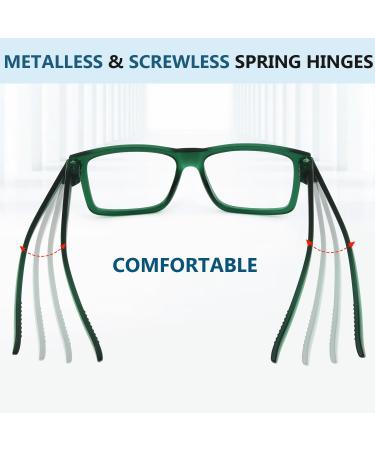 Eyekepper Oversize Reading Glasses - 6 Pack Screwless Spring Hinges for Wide Face +1.50 | Stylish & Comfortable Readers in Mixed Colors - Buy Online on GoSupps.com