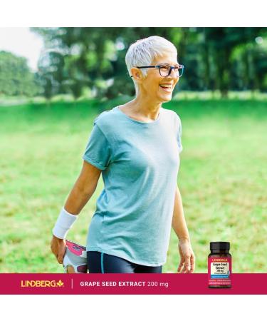 Lindberg Grape Seed Extract | 200mg | 120 Quick Release Capsules | 134mg Polyphenols | Non-GMO Gluten Free Supplement - Buy Online on GoSupps.com