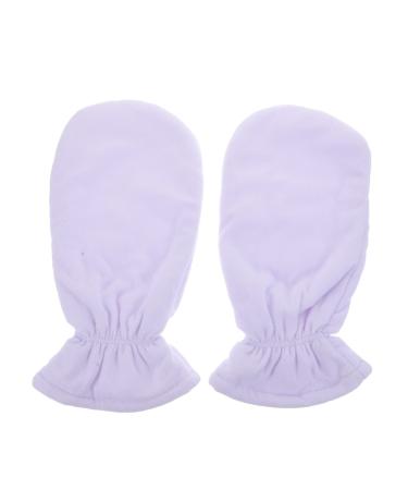minkissy 1 Pair Hand Mask Care Wax Mittens Paraffin Wax Socks Hand Care Gloves Wax Bath Gloves Spa Wax Gloves Paraffin Baths Gloves Wax Bath Socks Protective Wax Flannel Major White
