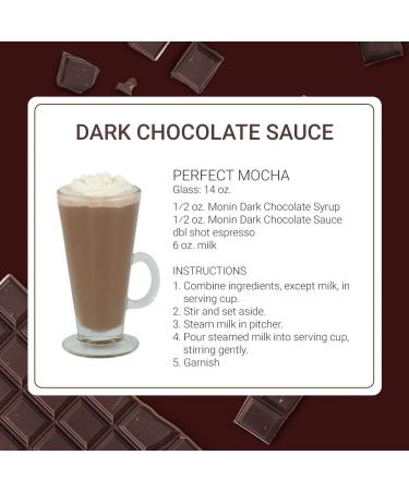 Monin Gourmet Dark Chocolate Sauce - Velvety & Rich for Desserts, Coffee & Snacks - 64 Fl Oz - Gluten-Free, Non-GMO - Buy Online on GoSupps.com