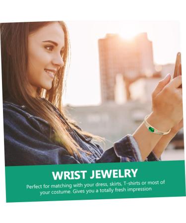 Shop Solustrious Microg-Paved Zirconia Bracelet for Women | Vintage Gemstone & Gold-Plated Copper Bangle - Buy Online on GoSupps.com