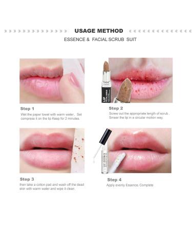 Essence and Face Scrub Suit | Lip Moisturizing Repair Serum & Peeling Scrub Balm | Ultimate Lip Care Kit for Radiant Skin - Buy Online on GoSupps.com