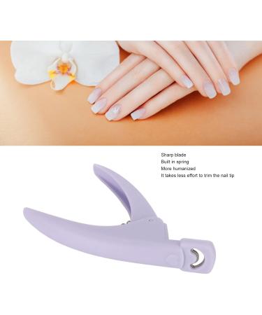 Nail Tip Clipper U Shaped Slices Scissors for DIY Manicure One Line Scissors Tool Cut French Style Acrylic Nail Tools (Violet) - Buy Online on GoSupps.com