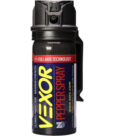 Vexor Pepper Spray 2 Pack - Full Axis Police Strength Self Defense | 20ft Range | 360 Capable | Flip Top Safety - Buy Online on GoSupps.com
