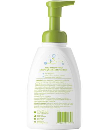 Babyganics Fragrance-Free Baby Shampoo + Body Wash Pump Bottle 16 Fl Oz (Pack of 3) - Buy Online on GoSupps.com