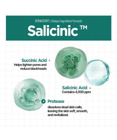 DERMATORY Salicylic Pore Cleansing Clay Foam | Deep Purifying for Facial Oil Sebum Dead Skin Cells Whiteheads & Blackheads | Gentle Exfoliating Korean Face Wash for Sensitive | 5.07 fl. oz. - Buy Online on GoSupps.com