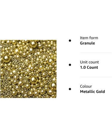 Metallic/Shimmer Balls Edible Cupcake Cake Topper Sprinkles (35g Pouch) (Metallic Gold) - Buy Online on GoSupps.com
