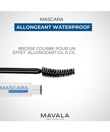 Mavala - Mascara Effet Allongeant Waterproof - Maquillage Soin des Cils aux Prot ines de Soie Longue Dur e - Test sous Contr le Ophtalmologique - 01 Noir - 10ml Noir 10 ml (Lot de 1) - Buy Online on GoSupps.com