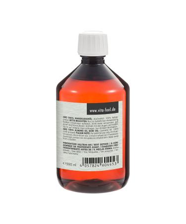 Vitafeel Almond Oil 500ml - Vegan GMO-Free | Ideal for Skin Hair & Aromatherapy | Essential Massage & Cosmetic Oil - Buy Online on GoSupps.com