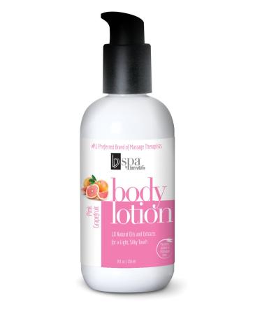BV Spa by Bon Vital' Moisturizing Body Lotion Pink Grapefruit Scented Body Silk for Dry Skin Repair Anniversary for Women Moisturizer with Essential Oils for Soft Skin