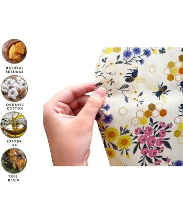 Organic Cotton Beeswax Wrap Roll | Extra Long & Easy to Use | Sustainable Reusable Food Wrap for Sandwiches | Beeswax Wrap Roll from Bees wax - Buy Online on GoSupps.com