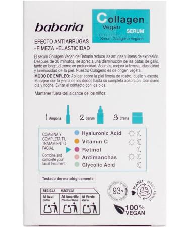 Berioska Babaria Antiwrinkle serum with collagen for the face antiwrinkle serum for women and men antiwrinkle serum 30 ml antiaging face cream moisturizes and brightens - Buy Online on GoSupps.com