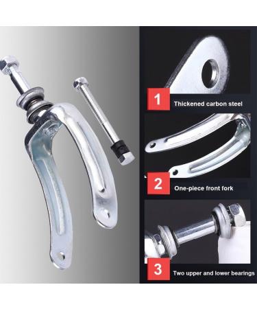 Front Wheel with Front Fork Wheelchair Front Castor Wheels 6" 7" 8" Wheelchair Caster Replacement Wheel 2 Pieces Solid Wheel Accessories(Gray 8"(200mm)) 8"(200mm) Gray - Buy Online on GoSupps.com