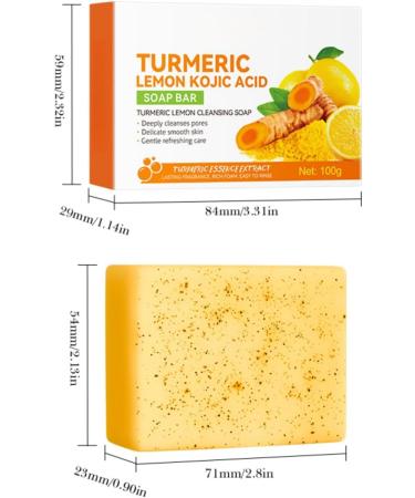  Bploar Turmeric Lemon & Turmeric Cleansing Soap Deep Cleansing Deep Cleansing Skin Friendly Hand Made 2 Pack - Buy Online on GoSupps.com