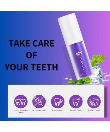 Purple Teeth Whitening Purple Whitening Toothpaste Purple Toothpaste Professional Teeth Whitening Purple Toothpaste Smoker and Sensitive Whitening Toothpaste - Buy Online on GoSupps.com