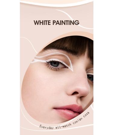 White Waterproof Gel Eyeliner Pen with Sharpener - Long Lasting Matte Formula for Highlighted Eyes | Eyeliner Pencil for Tattoo Effect and Smooth Application - Buy Online on GoSupps.com