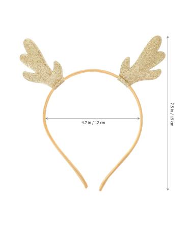 Lurrose 4pcs Christmas Antler Hair Band - Chip Shape Hair Ties for Party Cosplay | Gold & Silver | 19 x 16 x 0.8 cm - Buy Online on GoSupps.com