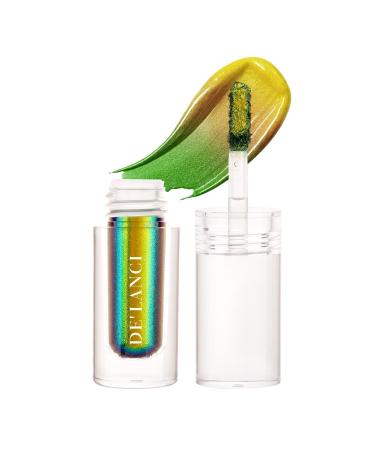 DE'LANCI Chameleon Liquid Eyeshadow  Intense Duochrome Shifting Metallic Eyeshadow  Long-lasting With No Crease  Sparkly Highly Pigment Eyeshadow  1.6g (08 EMERALD)