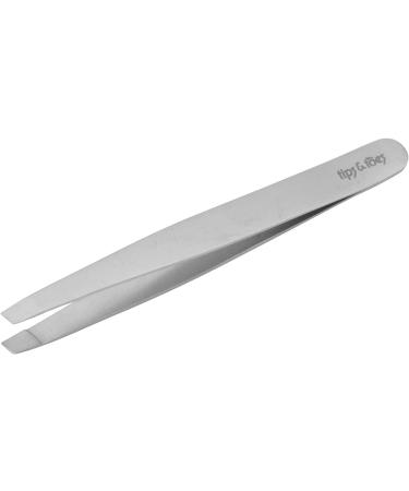 Eyebrow Slanted Tip Tweezers Facial Hair Ingrown Hair and Splinter - Professional Blackhead and Tick Remover for Men and Women - Buy Online on GoSupps.com