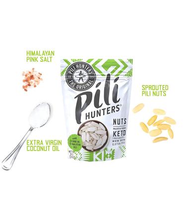 Pili Hunters Coconut Oil & Himalayan Salt Pili Nuts - Keto Snacks for Low Carb Energy - Gluten Free Superfood - 5oz Pack - No Sugar Added - As Seen on Shark Tank - Buy Online on GoSupps.com