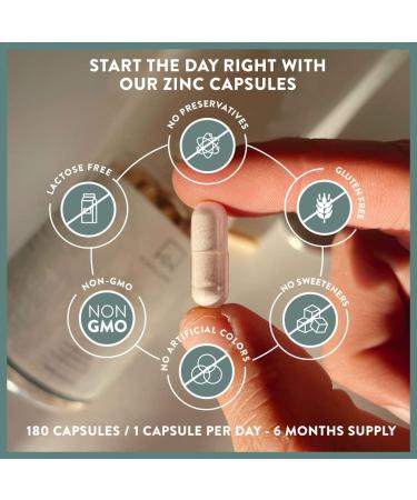 Triple Zinc 25mg with Vitamin C - 180 High Strength Tablets - Zinc Picolinate, Bisglycinate, Monomethionine - 6 Months Supply - Buy Online on GoSupps.com