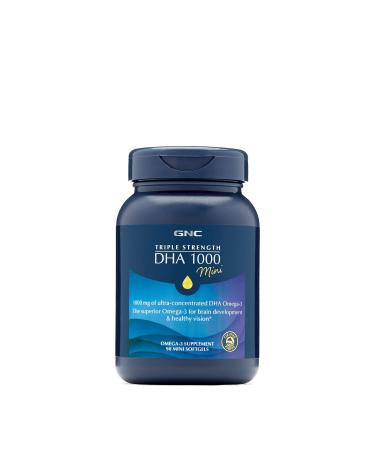 GNC Triple Strength DHA 1000 Mini, 90 Mini Softgels, for Join, Skin, Eye, and Heart Health