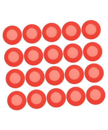 ULTECHNOVO 20pcs Case Covers Accessory Cover Silicone Covers Red Component Replace 4.5X4.5X0.2CM Red