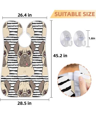Beard Bib Apron for Men | Non-Stick Waterproof Hair Catcher & Grooming Cloth | Cute Dogs Painting Design - Buy Online on GoSupps.com