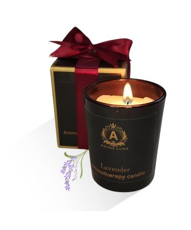 Luxury Scented Candles Set - Rose Lavender Miss Coco Freesia | Black Jar Collection | Perfect Gifts | Christmas Scents | Aromatherapy Bliss (Lavender) small