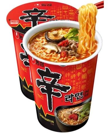 CNMART Nong Shim Shin Cup Instant Noodle Soup Halal 68g (Pack of 6) - Buy Online on GoSupps.com