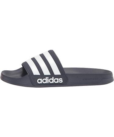 Adidas Men's Adilette Shower Slide Sandal 10 - Legend Ink/White - Buy Online on GoSupps.com