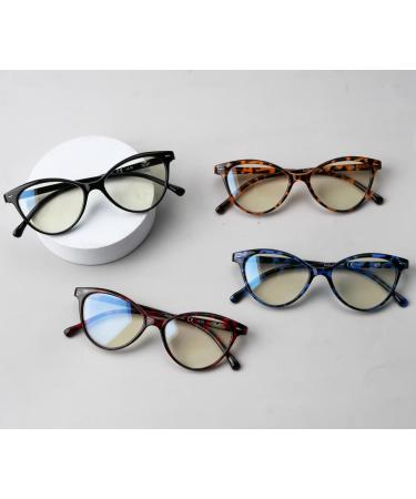Eyekepper 4-Pack Blue Light Blocking Cateye Reading Glasses for Women +2.0 Strength - Stylish & Protective - Buy Online on GoSupps.com
