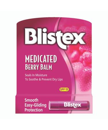 Blistex Medicated Berry Balm SPF 15 0.15 oz (Pack of 7)