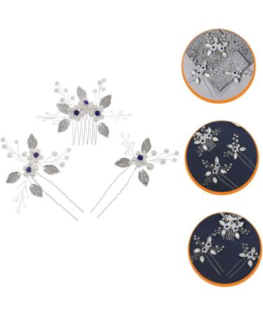 FRCOLOR 2 Sets Bridal Wedding Comb Leaf Hair Comb Decorative Hair Combs Hair Clips Hair Pin Bridal Hair Fork Hair Comb for Women Beautiful Hair Accessories Hair High Headpiece - Buy Online on GoSupps.com