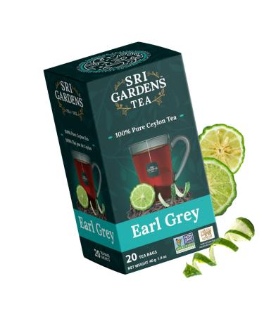 Sri Gardens Tea Earl Grey Tea Bags 20 count