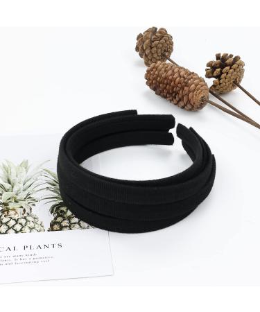 20 Pack Black Cloth Covered Thin Plastic Headbands for DIY Hair Accessories - Buy Online on GoSupps.com