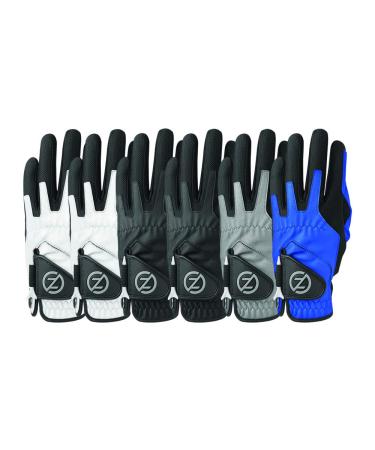 Zero Friction Men's Performance Universal-Fit Golf Glove, Multicolor V2 6Pk