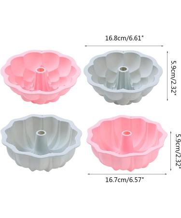 Cookie Cutter Grade Silicone Chocolate Flowers and Braided Baking Utensils Fondant Mold Gift Silicone Muffin Molds Pink flower pattern - Buy Online on GoSupps.com