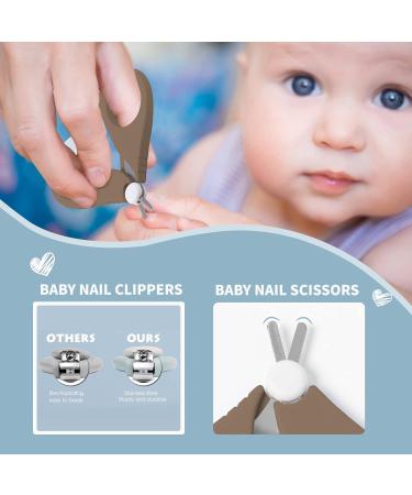 6-in-1 Baby Grooming Set Natural Wooden Hairbrush and Comb Nail Clippers Nail Scissors Nail File and Tweezers for Kids and Newborns in Nice Gift Box Bronze B - Buy Online on GoSupps.com