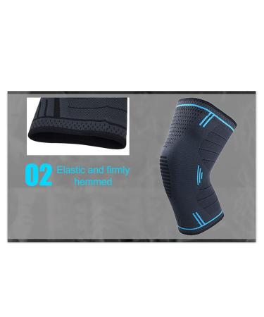Knee Brace - Nylon Knit Knee Support & Pads for Running & Basketball | Size M - Comfort & Protection - Buy Online on GoSupps.com