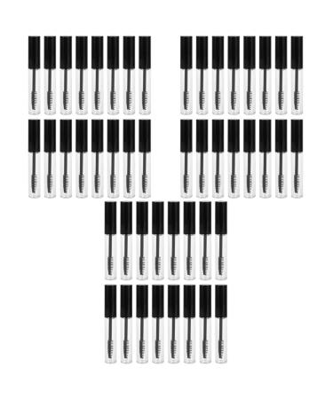 Healeved 48 Pcs Mascara Tube Refill Empty Tubes Eyelash Wand Bottle Empty Eyelash Tube Mascara Clear Plastic 1 g (Pack of 1) Blackx3pcs