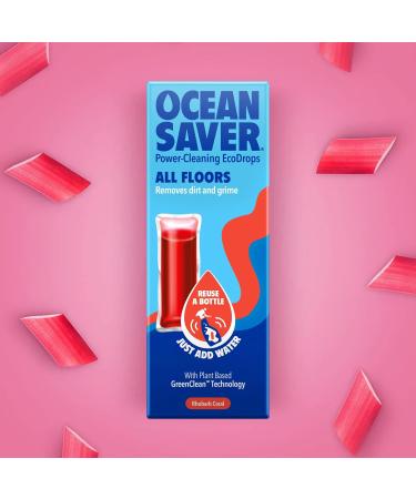 OceanSaver All Purpose Floor Cleaning Spray Starter Kit - Rhubarb Coral Scent | Plant Based & Cruelty-Free | 3 Refills, 1 Prevented Ocean Plastic Bottle | Eco-Friendly Floor Cleaner - Buy Online on GoSupps.com