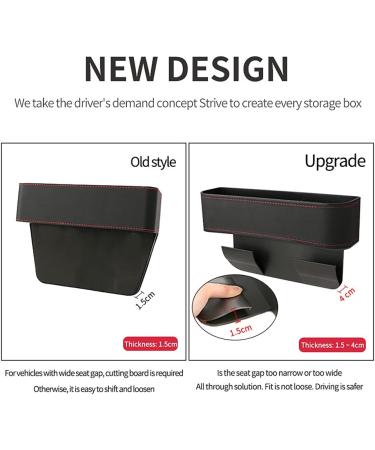 Qirc Car Seat Gap Filler Organizer with Cup Holder - Beige | Multi-function Console Side Pocket & Storage Box for Cellphones, Wallets | Upgraded Organizer for Front Seats - 1pc - Buy Online on GoSupps.com