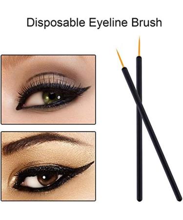 Yunnyp 50 PCS Eyeliner Brush Applicator Eye Wands Lip Eyebrow Eyelash Brush Applicator Eyeliner Brushes Fine Point Cosmetic Makeup Beauty Tools 50pcs gold 50pcs gold - Buy Online on GoSupps.com