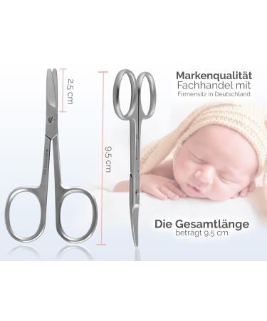 Baby Nail Scissors - Rounded Stainless Steel | Safe & Precise Baby Grooming Tools - Shop Internationally - Buy Online on GoSupps.com