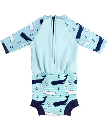 Splash About Happy Nappy Sunsuit Vintage Moby 6-14 Months - Ultimate Sun Protection for Babies - Buy Online on GoSupps.com