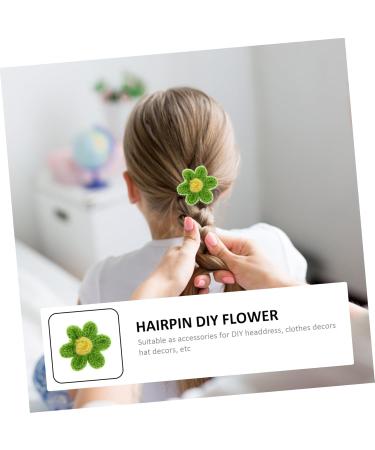 NUOBESTY 20 Pcs Diy Accessories Hair Clip Tiara Hair Pin Knitted Flowers Diy Brooch Flower To Weave Headband - Buy Online on GoSupps.com
