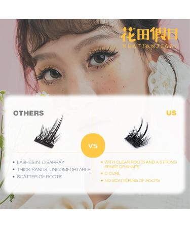 DIY Eyelash Extensions - 75 C Curl Lash Clusters | Handmade Wispy & Natural Look 12mm Volume Eyelashes - Buy Online on GoSupps.com