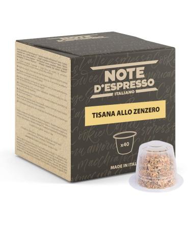 Note d'Espresso Espresso Note - Ginger - Infusion Capsules - Exclusively Compatible with NESPRESSO* Machines - 40 x 2g
